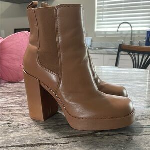 Tan Leather Ankle Boots